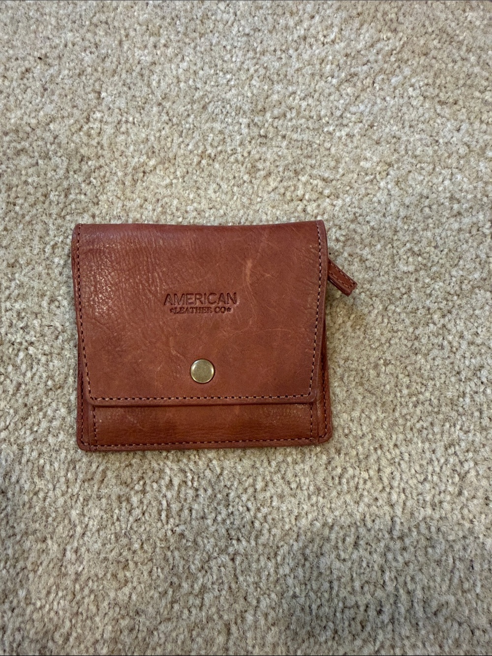 American Leather Co. Men's Tan Leather Card & Key Holder